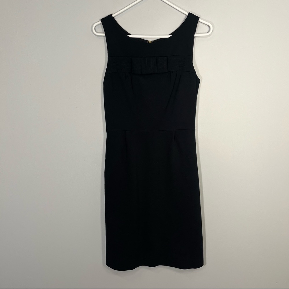 Kate Spade Dress Womens 6 Black Nicolette Bow Classic Sleeveless Sheath Dress